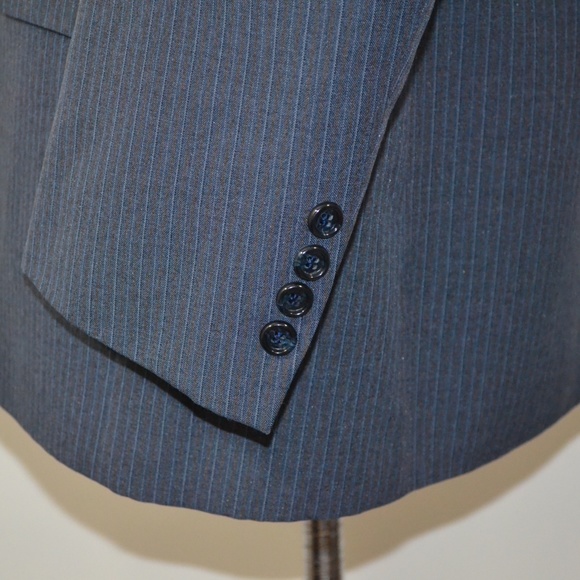 Calvert 44R Sport Coat Blazer Suit Jacket Dark Blu - Picture 3 of 8